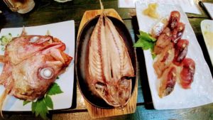 藍ヶ江水産の魚料理 / Fish dishes at Aigae-suisan