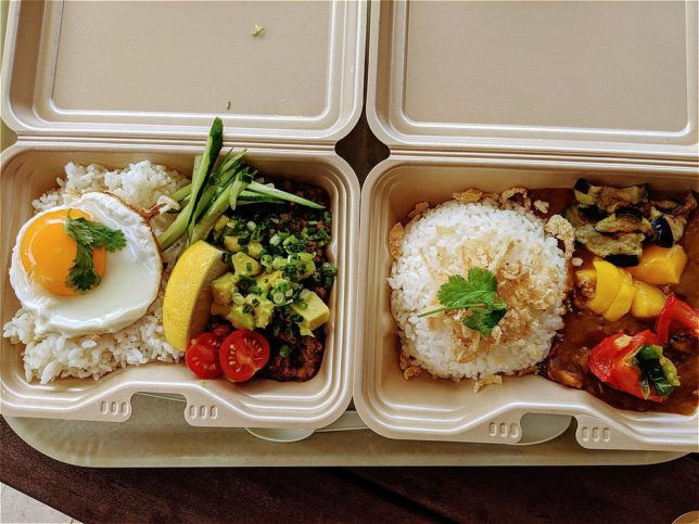 カレーとガパオのお弁当 / Lunch box